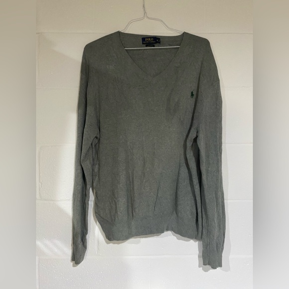 Ralph Lauren Men's V-Neck Sweater in Gray - Picture 1 of 4